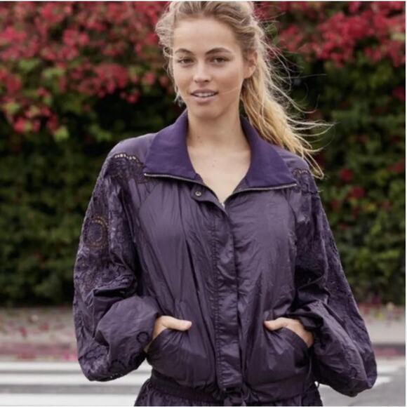 Free People Movement Elevation Jacket Windbreaker Purple Small - Picture 2 of 13
